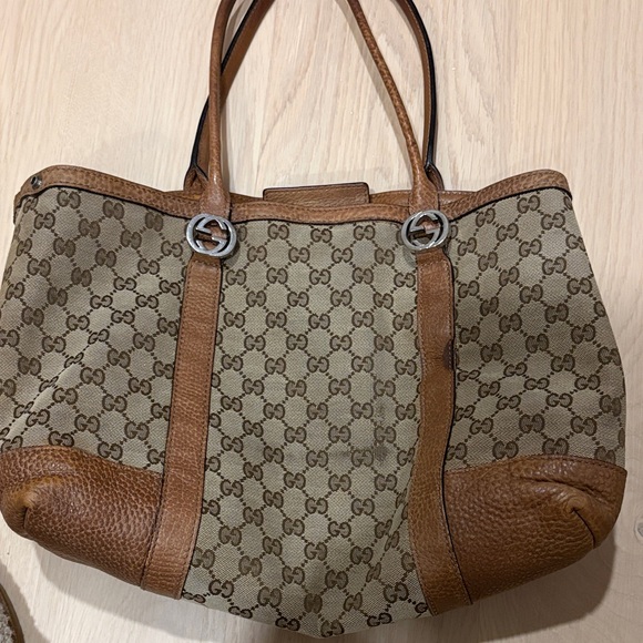 Gucci Handbags - Gucci Brown and Tan Tote Bag